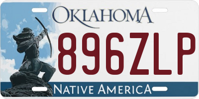 OK license plate 896ZLP