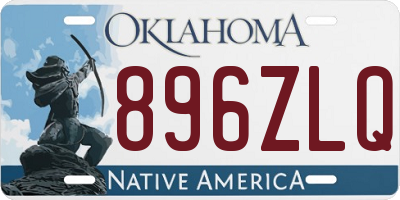 OK license plate 896ZLQ