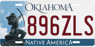 OK license plate 896ZLS