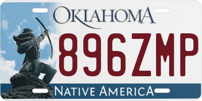 OK license plate 896ZMP