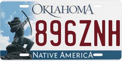 OK license plate 896ZNH