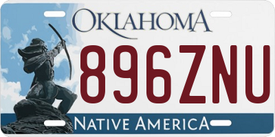 OK license plate 896ZNU
