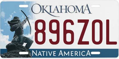 OK license plate 896ZOL