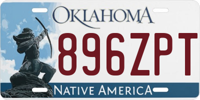 OK license plate 896ZPT