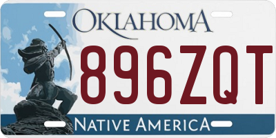 OK license plate 896ZQT
