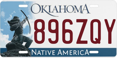 OK license plate 896ZQY