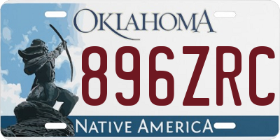 OK license plate 896ZRC