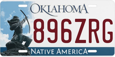 OK license plate 896ZRG