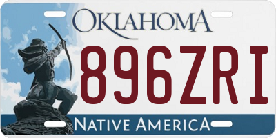 OK license plate 896ZRI