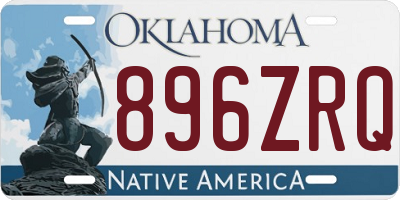 OK license plate 896ZRQ