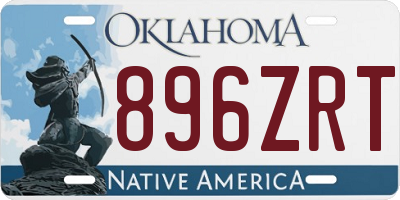 OK license plate 896ZRT