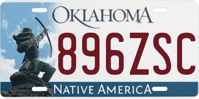OK license plate 896ZSC