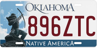OK license plate 896ZTC