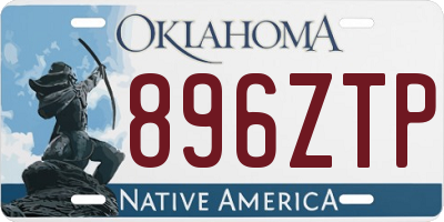 OK license plate 896ZTP