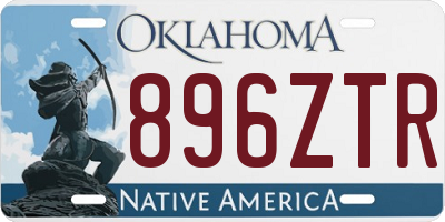 OK license plate 896ZTR