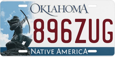 OK license plate 896ZUG