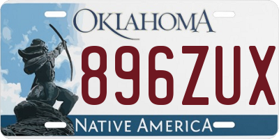 OK license plate 896ZUX