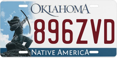 OK license plate 896ZVD