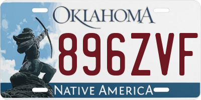 OK license plate 896ZVF