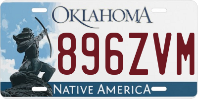 OK license plate 896ZVM