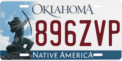 OK license plate 896ZVP