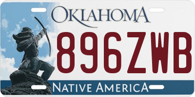 OK license plate 896ZWB