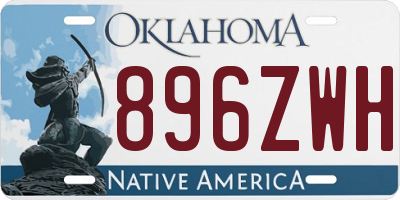 OK license plate 896ZWH