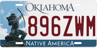 OK license plate 896ZWM