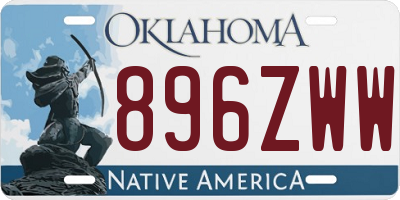 OK license plate 896ZWW