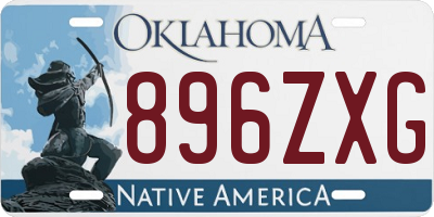 OK license plate 896ZXG