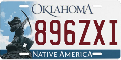 OK license plate 896ZXI