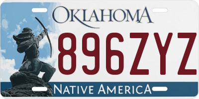 OK license plate 896ZYZ