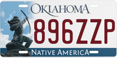 OK license plate 896ZZP