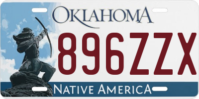 OK license plate 896ZZX