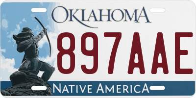 OK license plate 897AAE