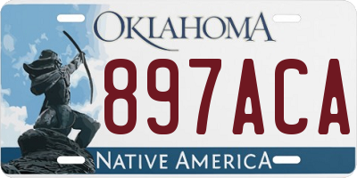 OK license plate 897ACA