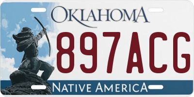 OK license plate 897ACG