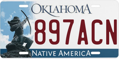OK license plate 897ACN
