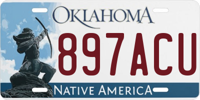 OK license plate 897ACU