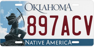 OK license plate 897ACV