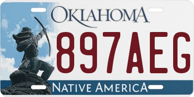 OK license plate 897AEG
