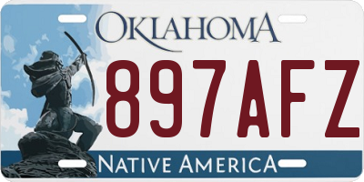 OK license plate 897AFZ