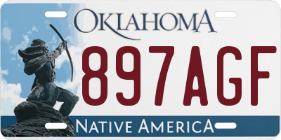 OK license plate 897AGF
