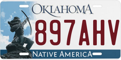 OK license plate 897AHV