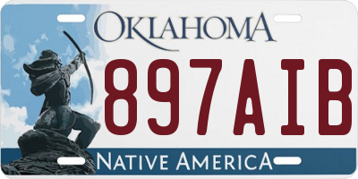 OK license plate 897AIB