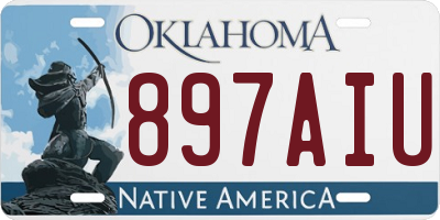 OK license plate 897AIU
