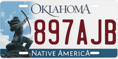 OK license plate 897AJB