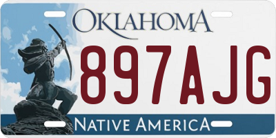 OK license plate 897AJG