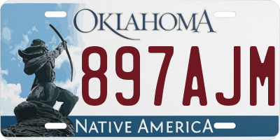 OK license plate 897AJM