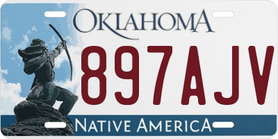 OK license plate 897AJV